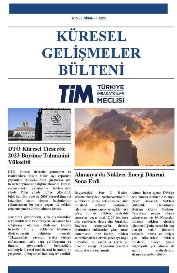 1-15 Nisan 2023 Bülteni 